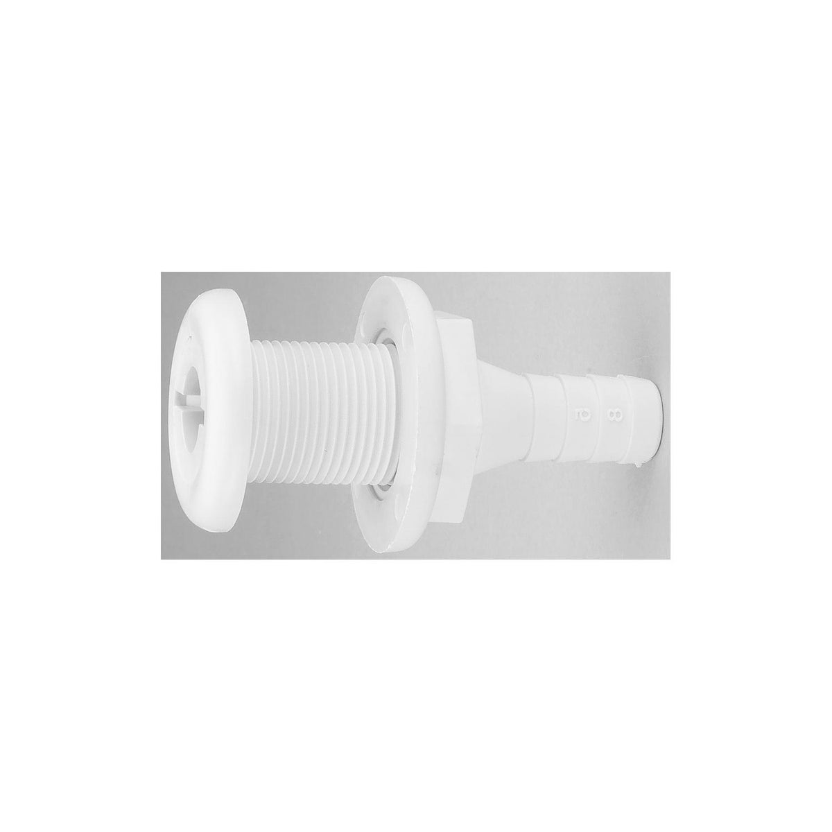 Attwood Thru Hull Connector For Hose, White - 5/8″