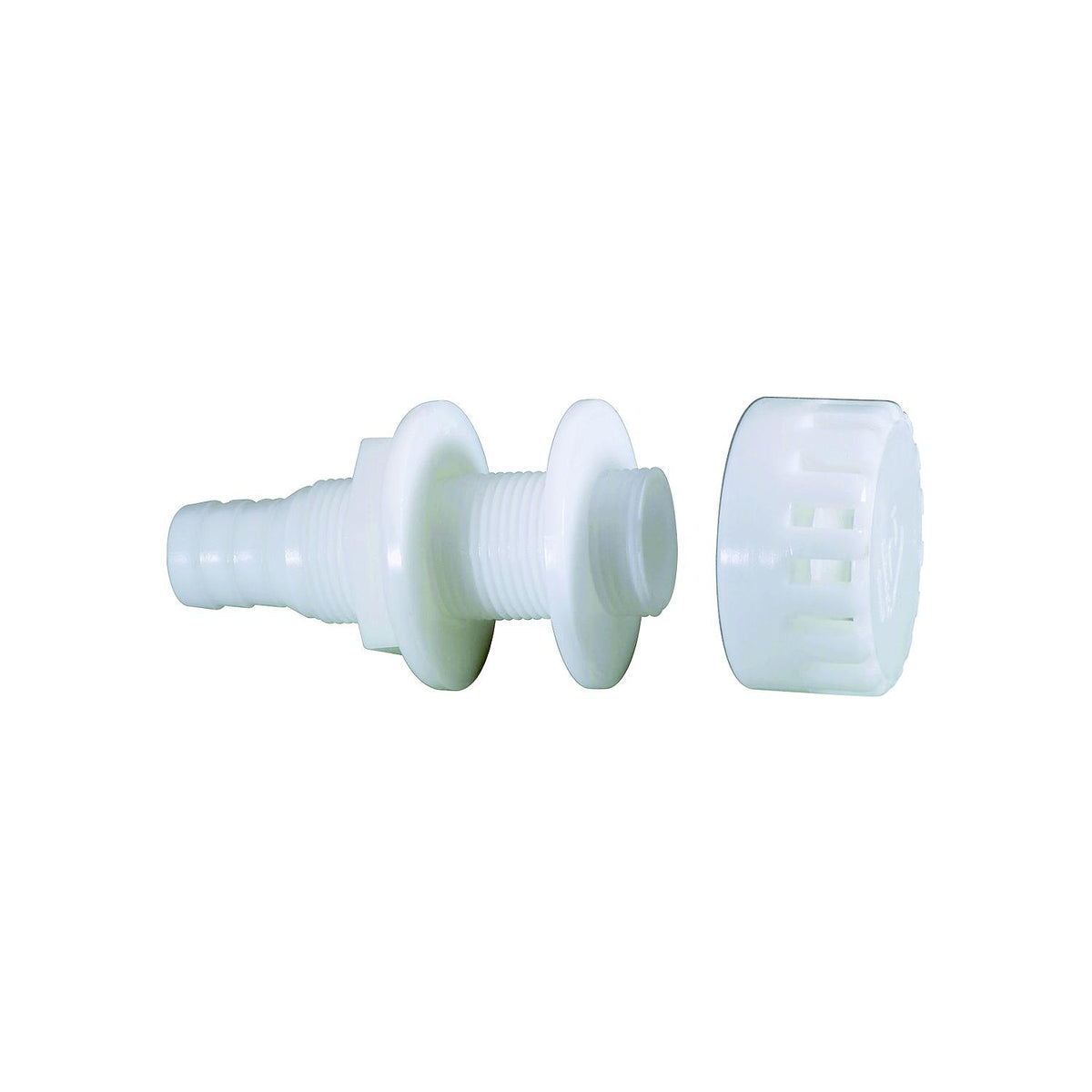 Attwood 3/4″ Acetal Thru Hull With Strainer, White