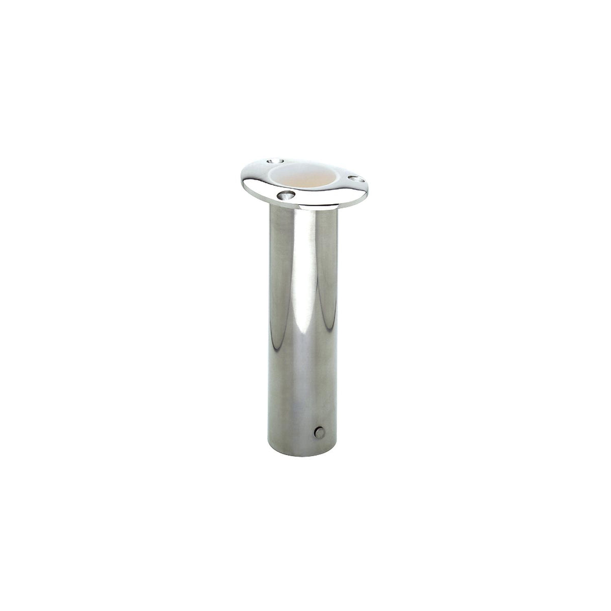 Attwood Rod Holder Flush Mount Stainless Steel 0 Degree White Open End