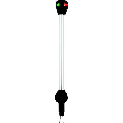 Attwood LightArmor Bi-Color LED Navigation Pole Light, 14″ Angled