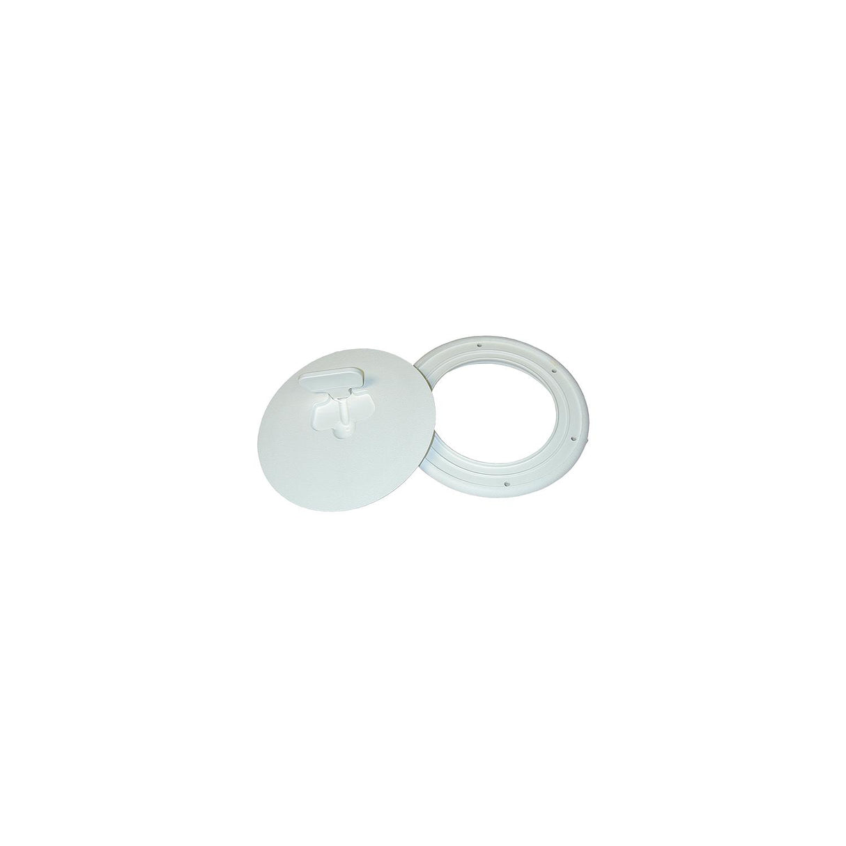 T-H Marine Quick Release Deck Plate 6" Diameter, Polar White