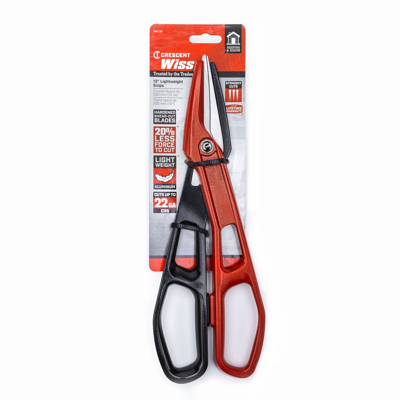 Crescent Wiss 12 in. Stainless Steel Curved Or Straight HVAC Snips 1 pk