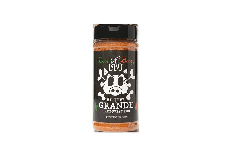 Loot N' Booty BBQ El Jefe Grande OW88415 Southwest Rub, Solid, Citrus, Cumin, Pepper, 11.6 oz Bottle