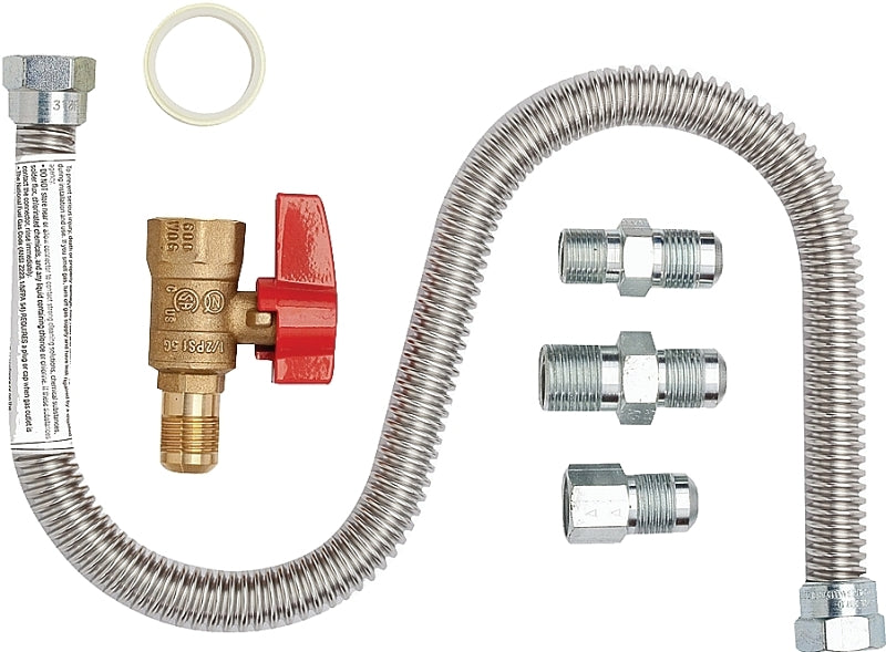 Mr. Heater F271239 Gas Hook-Up Kit, 1-Stop, Universal, Brass/Stainless Steel