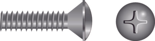 Phillips Machine Screw - Oval Head, 6-32 x 2"