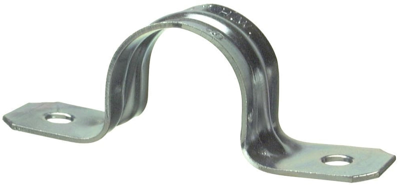 Halex 26122 2-Hole Rigid Conduit Strap, 3/4 in, Steel, Galvanized, 10/BAG, Pack of 5