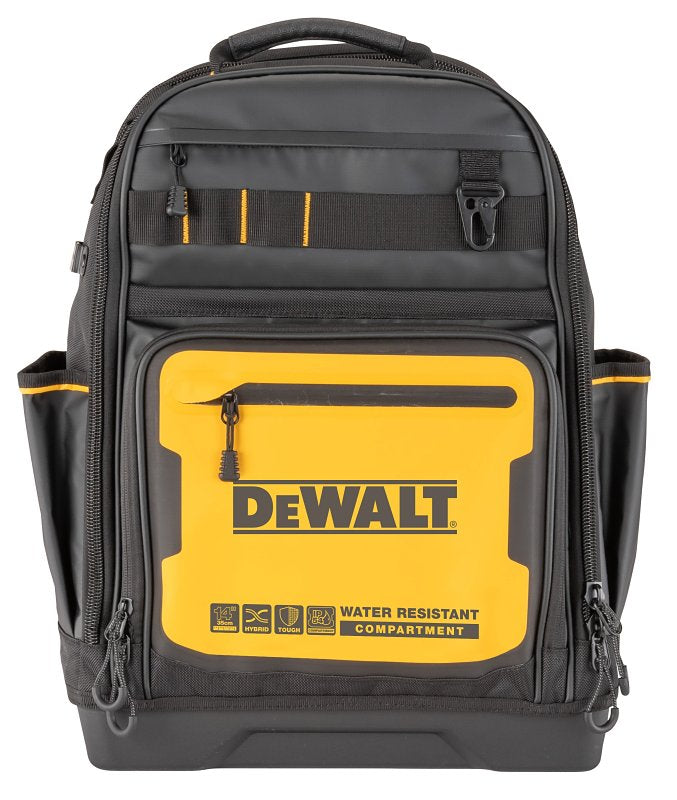 DEWALT DWST560102 Pro Backpack, 7-3/4 in W, 18-3/4 in D, 13-3/4 in H, 43-Pocket, 1680D Fabric/Tarpaulin