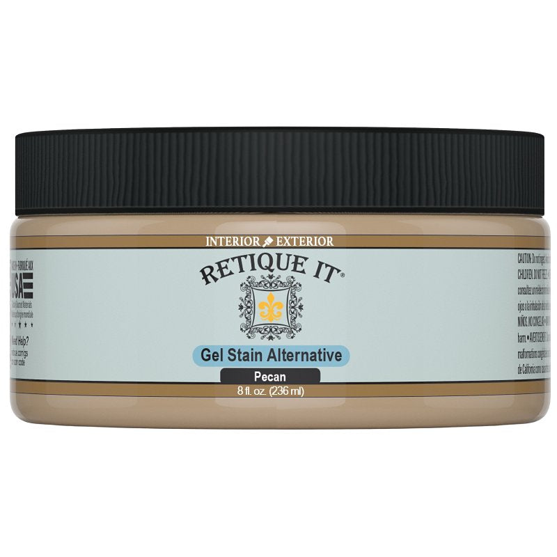 Retique It RQ-GS08-PECA-R8 Stain Alternative, Pecan, Gel, 8 oz