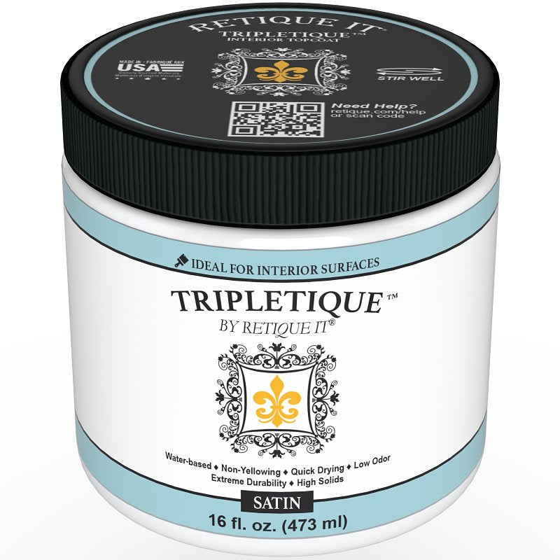 Retique It Tripletique RQ-TPLQ16S-R10 Interior Top Coat, Satin, 16 oz