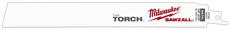 Milwaukee The Torch SAWZALL 48-01-2788 Reciprocating Saw Blade, 1 in W, 9 in L, 18 TPI, HSS Cutting Edge