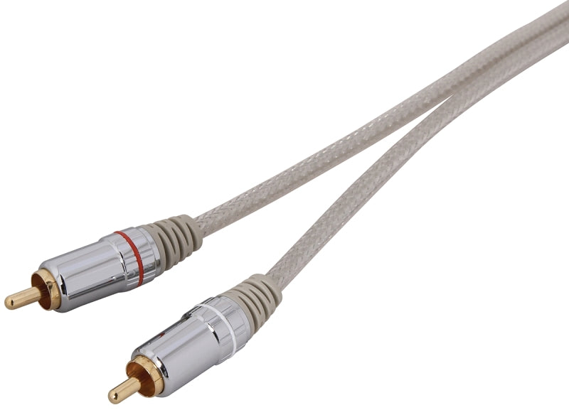 Zenith AC3006SB Stereo Cable, White Sheath, 6 ft L