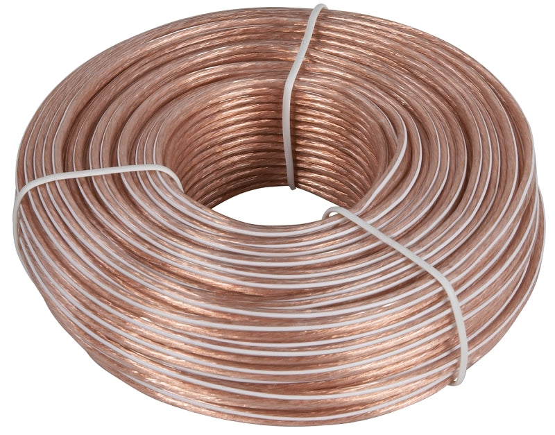 Zenith AS110024C Speaker Wire, 24 AWG Wire, PVC Sheath, Clear Sheath