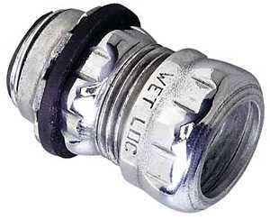 Halex 62515 EMT Raintight Connector, 1-1/2 in Compression, Steel, Each, Pack of 2