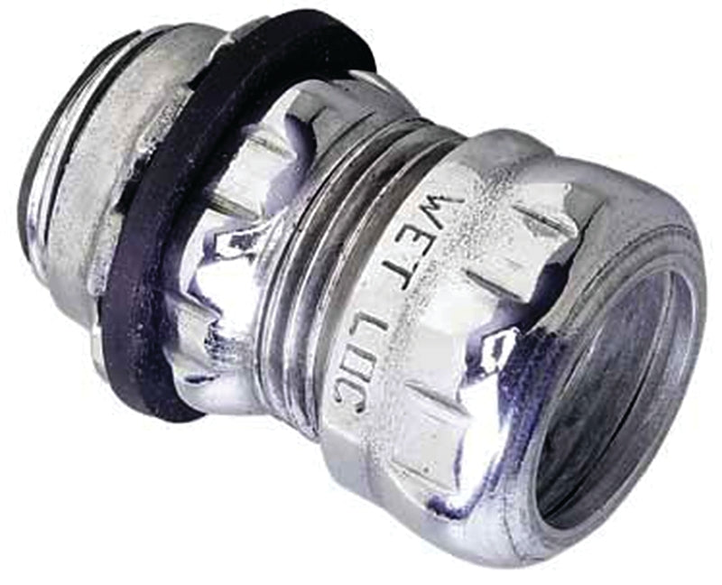 Halex 62515 EMT Raintight Connector, 1-1/2 in Compression, Steel, Each, Pack of 2