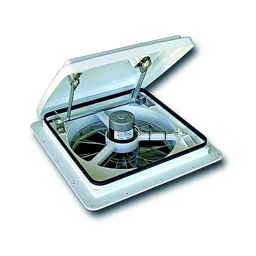 MaxxFan Plus 0004002K White RV 4-Speed Fan w/Manual Opening