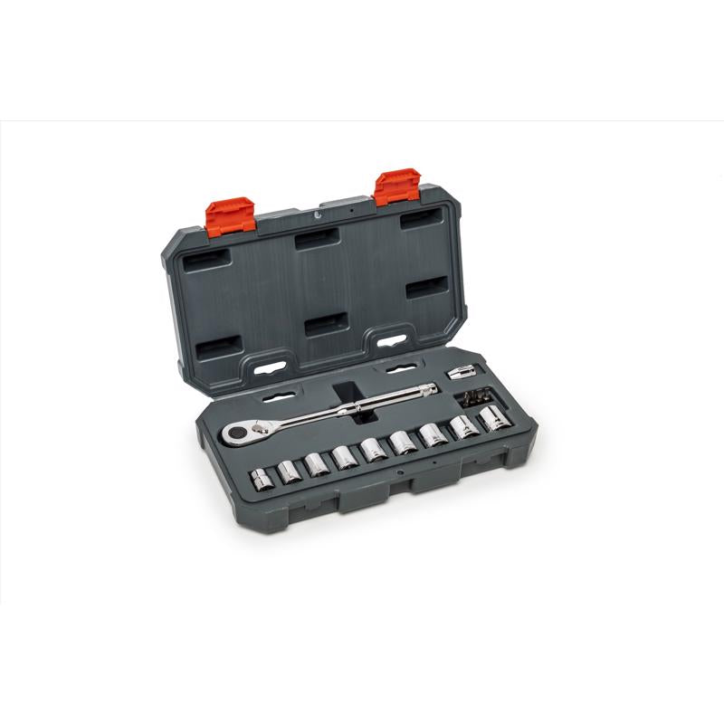Crescent 3/8 in. drive Metric 6 Point Mechanic's Tool Set 15 pc