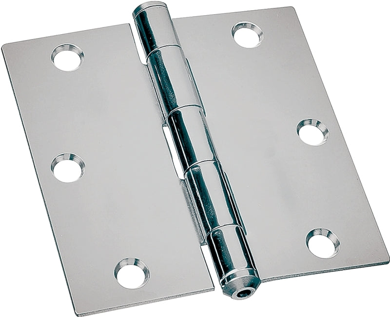 ProSource LR-039-PS Utility Hinge, Steel, Zinc, Removable Pin, 180 deg Range of Motion, Full Mortise Mounting, 48 lb