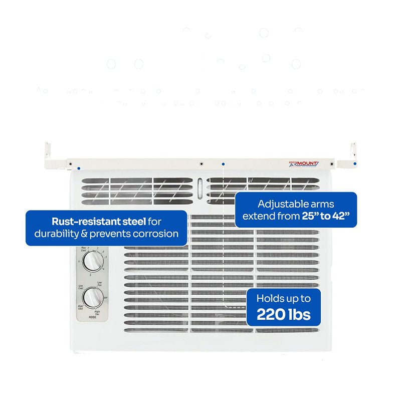 Magic AC Mount MACM301 AC Support Bracket, Pre-Assembled, Metal, White, For: Window Air Conditioners
