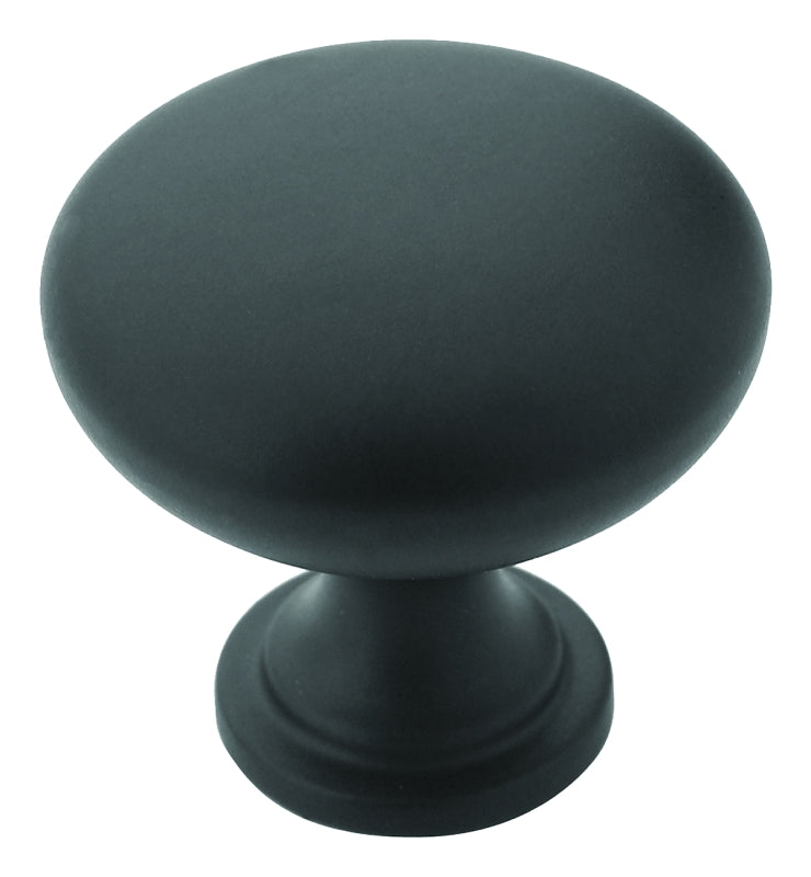Amerock Edona Series BP53005FB Cabinet Knob, 1-1/8 in Projection, Zinc, Matte Black