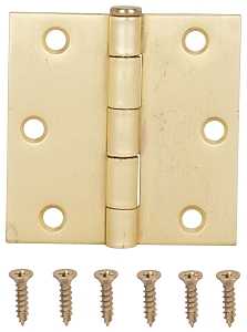 ProSource LR-707-PS Square Corner Door Hinge, 3 in H Door Leaf, 1-1/4 in W Door Leaf, 2.2 mm Thick Door Leaf, 3 x 3 in