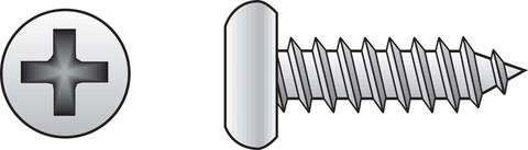 HILLMAN No. 4 X 3/4 in. L Phillips Pan Head Sheet Metal Screws 100 pk