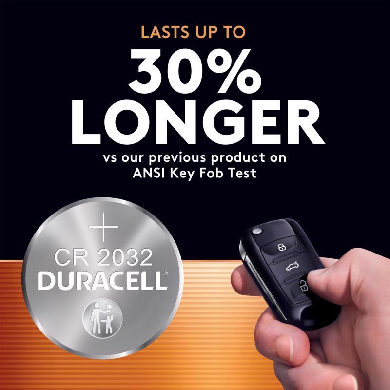 Duracell Lithium Coin 2032 3 V 265 mAh Security and Electronic Battery 6 pk, Pack of 6