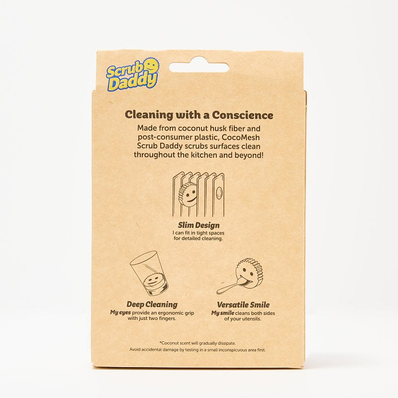 Scrub Daddy FG1400001001EA0EN Scrubber, Coconut Husk Abrasive, 4 in L, 6 in W