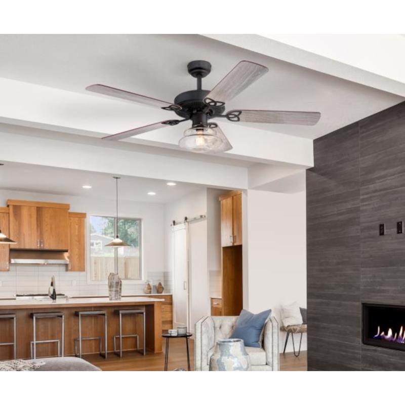 Westinghouse Scholar 52 in. Matte Black LED Indoor Ceiling Fan