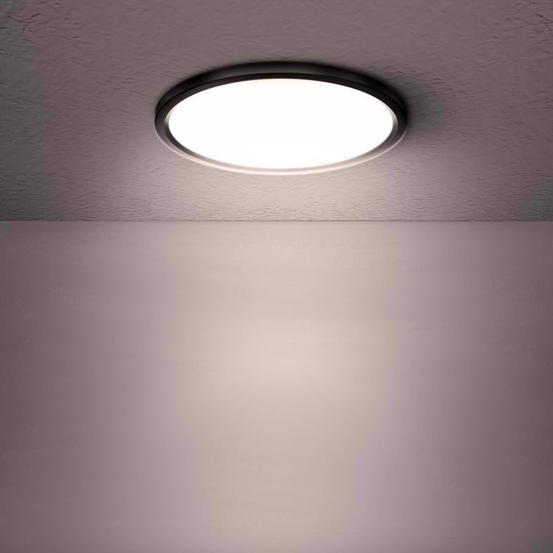 Feit EDGELIT 1.4 in. H X 11 in. W X 11 in. L Matte Black Black LED Flat Panel Light Fixture
