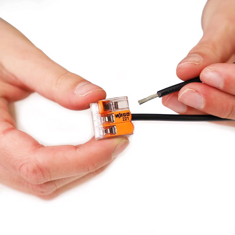 WAGO 221 Series 3 Port Lever Cable Connector 50 pk