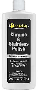 Star brite 082708 Chrome and Stainless Polish, Liquid, 8 oz Bottle