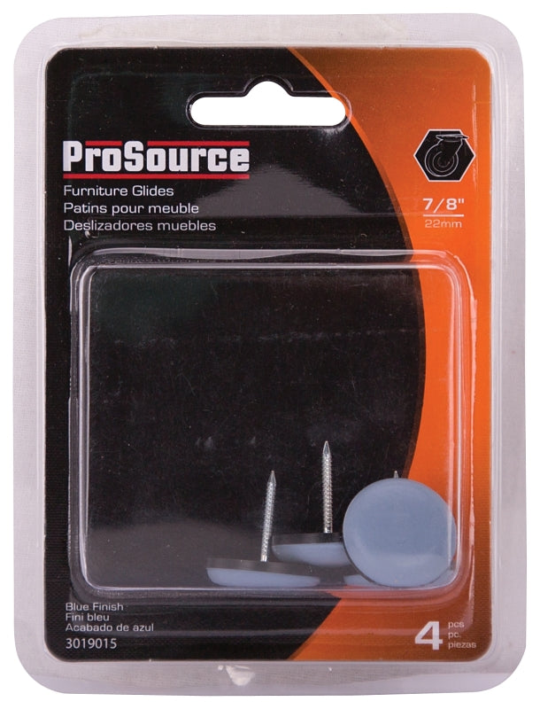 ProSource FE-50109-PS Furniture Glide, PTFE, Blue, Blue, 7/8 x 7/8 x 1 in Dimensions