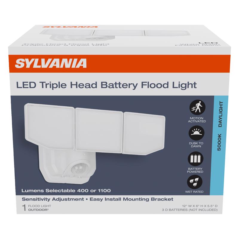 Sylvania Motion-Sensing Battery Powered LED White Security Light