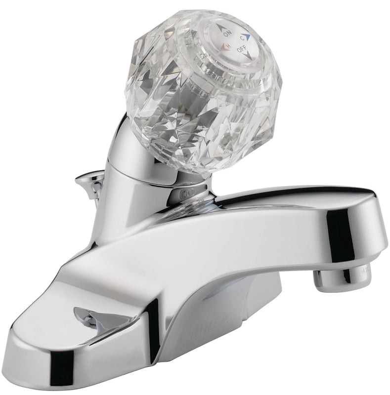 Peerless P188621LF Bathroom Faucet, 1.2 gpm, 1-Faucet Handle, 3-Faucet Hole, Brass, Chrome-Plated, Knob Handle