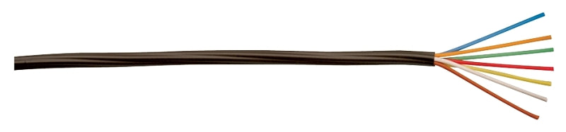 CCI 553076607 Thermostat Wire, 18 AWG Wire, 7-Conductor, Copper Conductor, Polypropylene Insulation, PVC Sheath, 150 V