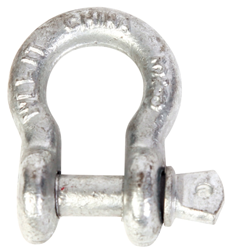 Baron 193LR-3/16 Anchor Shackle, 3/16 in Trade, 1/3 ton Working Load, Steel, Hot-Dipped Galvanized