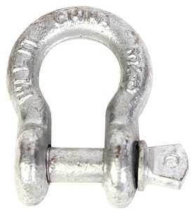 Baron 193LR-5/8 Anchor Shackle, 5/8 in Trade, 3.25 ton Working Load, Steel, Hot-Dipped Galvanized