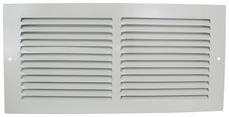 ProSource BBRA14X6 Baseboard Register, 15-3/4 in L, 7-3/4 in W, 50 deg Air Deflection, Steel, White