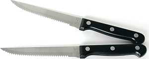 Chef Craft 21132 Steak Knife Set, 4-1/2 in L Blade, Stainless Steel Blade