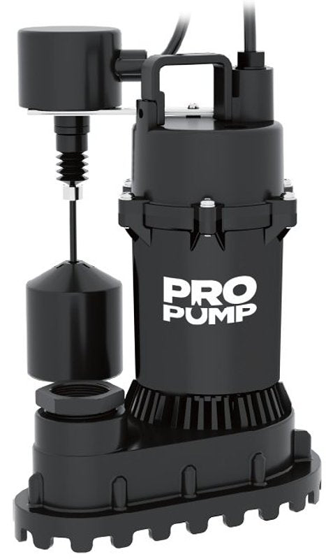 PRO PUMP SP50PLV Vertical Sump Pump, 1/2 hp, Aluminum Housing Material