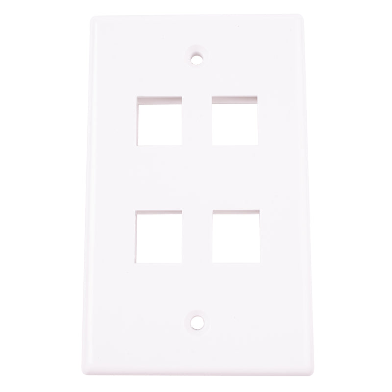 Monster Just Hook It Up White 4 gang Plastic Keystone Wall Plate 1 pk