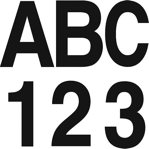 3" Gothic Number, Black "8", 10 Pack