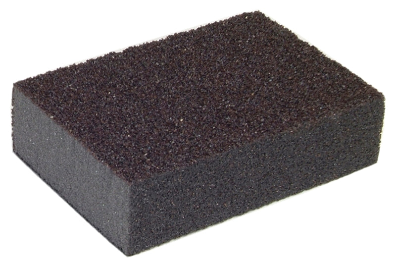 Norton MultiSand 49505 Sanding Sponge, Black, 4 in L, 2-3/4 in W, Coarse, Medium, Pack of 24