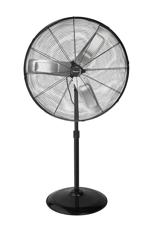 VisionAir 2VAFP30 Heavy-Duty Oscillating High-Velocity Pedestal Fan, 120 V, 30 in Dia Blade, 3-Speed, 7558 cfm Air