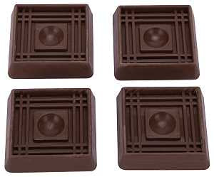 ProSource FE-S710-PS Caster Furniture Glide, Rubber, Brown, Brown, 2 x 2 x 15/32 in Dimensions
