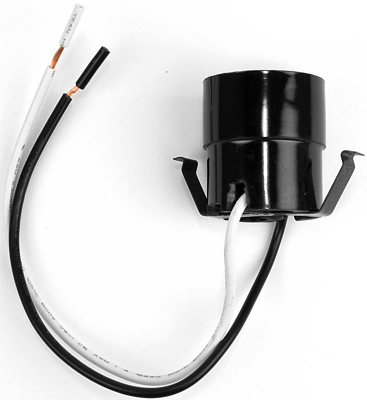 Jandorf 60539 Lamp Socket, 6 in Wire Dimensions, 250 V, 660 W, Phenolic Housing Material, Black