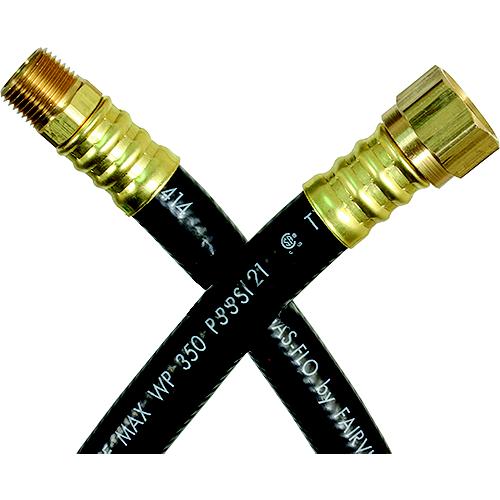 JR Products RV Rubber LP Supply Hose with 1/2″ Female SAE & 3/8″ Male Pipe Ends