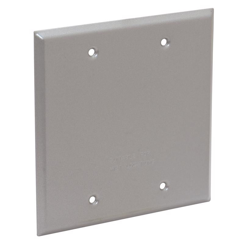 Sigma Engineered Solutions Square Stamped Steel 2 gang 4.49 in. H X 4.49 in. W Flat Box Cover