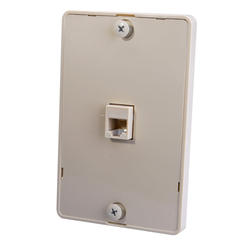 Monster Just Hook It Up Ivory 1 gang Plastic Telephone Wall Plate 1 pk, Pack of 6