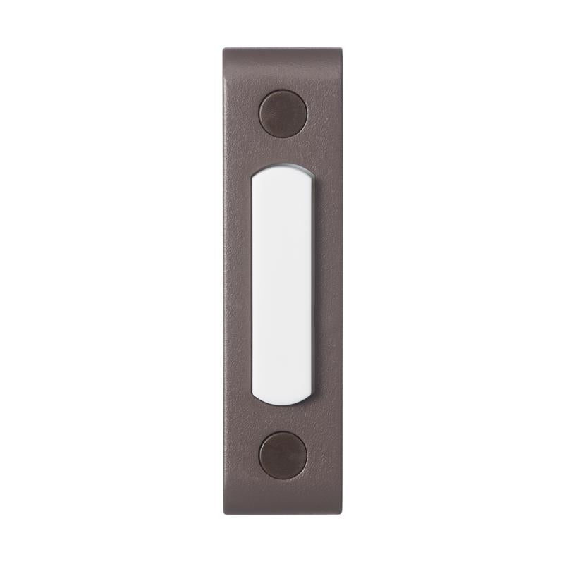 Heath Zenith Oil Rubbed Bronze Brown Metal Wired Pushbutton Doorbell
